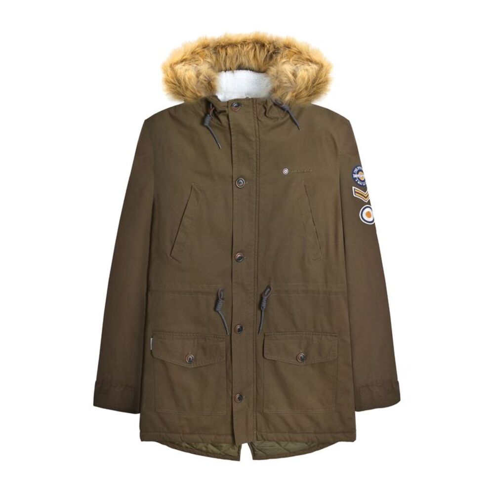 Lambretta Mens Sherpa Lined Parka / Khaki Green